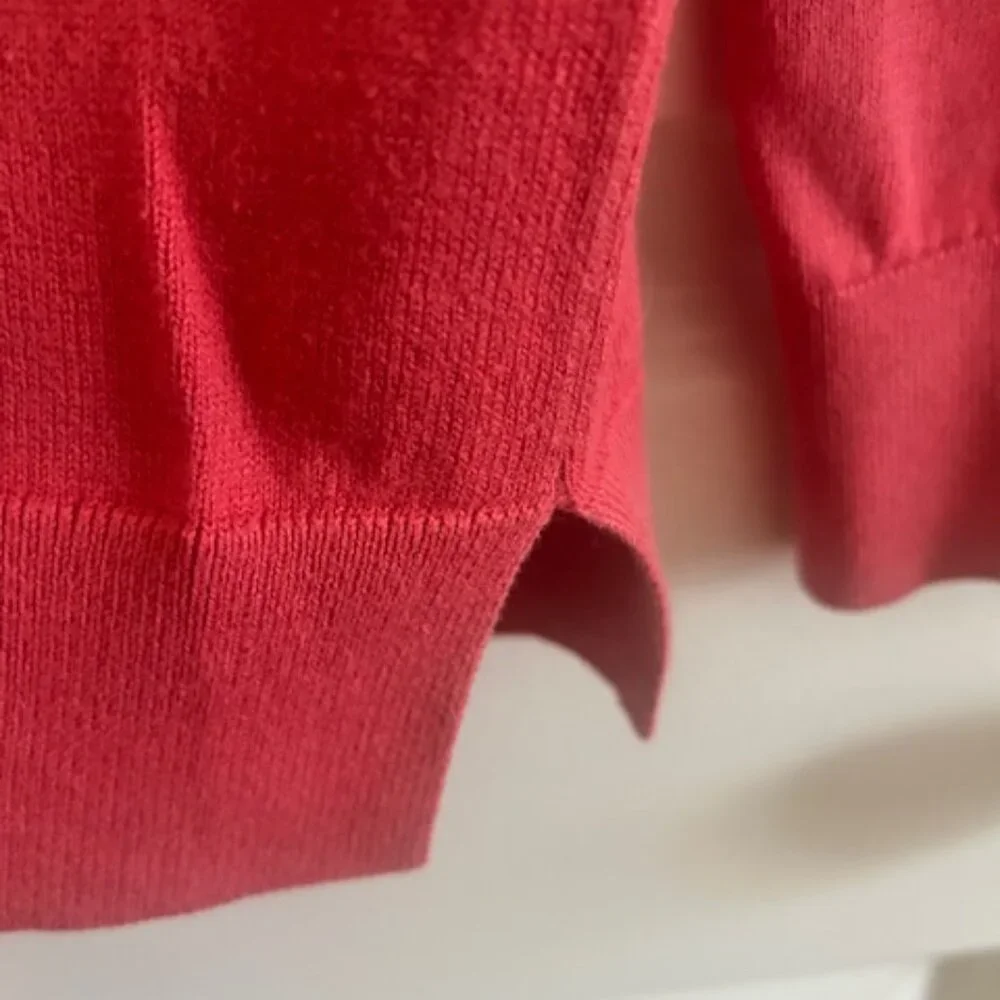 LOFT Coral Sweater with Fox Design - Picture 5 of 7